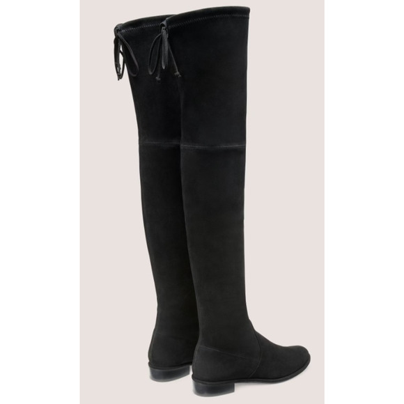 Stuart Weitzman Lowland Over-the-Knee Black Suede Boot Size 6.5B New $950 - Picture 2 of 14